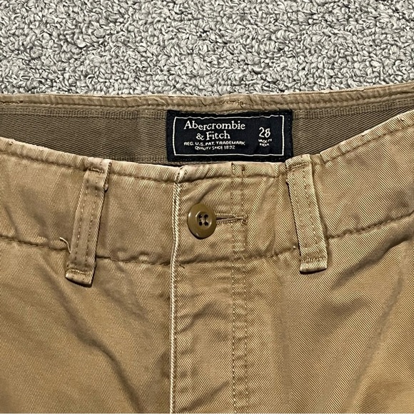 Abercrombie & Fitch Mens 28 Drawstring Cargo Short Button Fly Heavy Weight Y2K - Picture 2 of 9